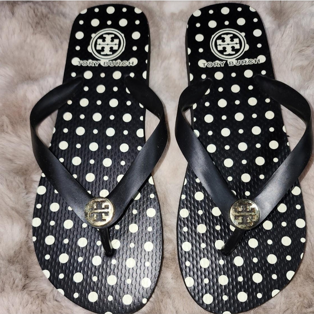 Tory Burch Polka Dot Flip Flops